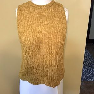 Mustard scoop neck tank